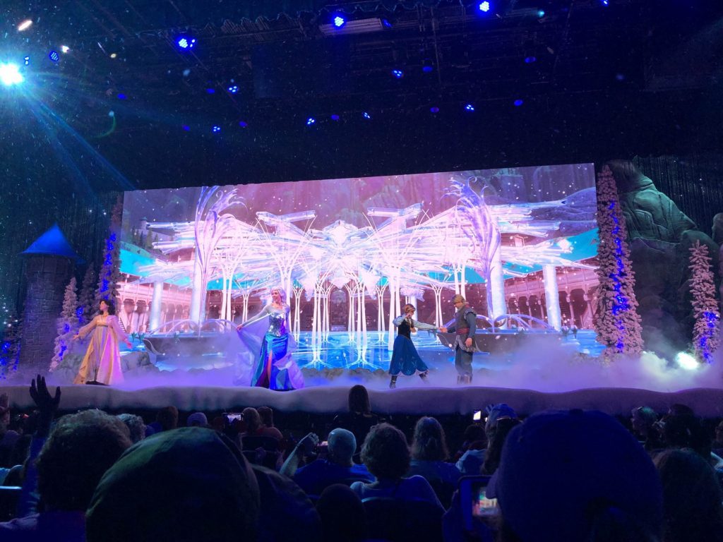 image of the Frozen show at Disney to illustrate all the Frozen allusions in this post